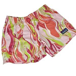 Patagonia Baby Baggies Shorts Girls Colorful Pink Mermaid Waves Size 6 Months 6M
